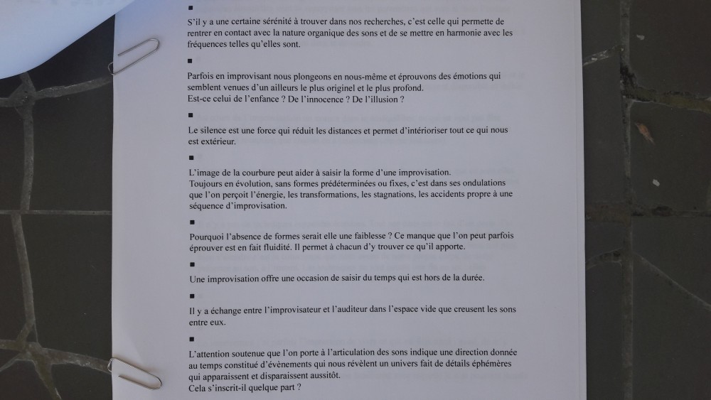 Miettes 2, Michel Doneda | 