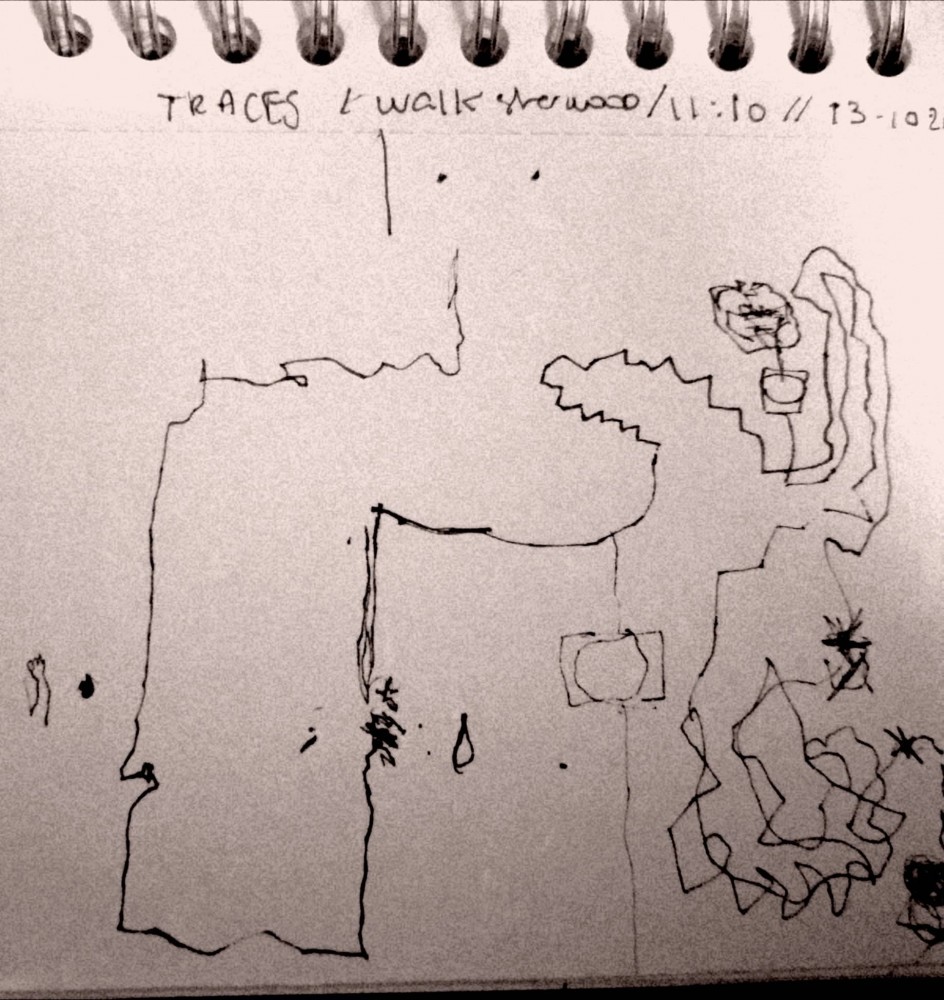 Tracés de la Promenade | Tracés en marchant par Perline Aglaghanian